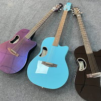 Smiger carbon fiber guitar para sa trend ng fashion na makinis na pakiramdam solid top electric acoustic guitar