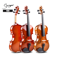 V-20 China Manufacture Violin 1/4 1/2 3/4 4/4 Size para sa Baguhan 