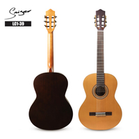 Smiger 39 Inch Solid Top Classical Guitar na may Premium Solid Cedar Top para sa Crisp Tone at Napakahusay na Resonance (LC1-39)