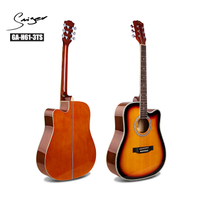 41'' kamangha-manghang sunburst acoustic guitar