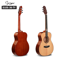 D10S-36 MINI Solid top acoustic guitar para sa mga baguhan na may fretblard inlay