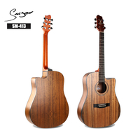 41inch Walnut Acoustic Guitar Wholesale Pinakamurang Presyo na may Trussrod Hand Made sa China