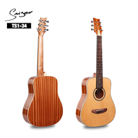 TS1-34 Mini Acoustic Guitar Para sa Mga Nagsisimula 34inch size