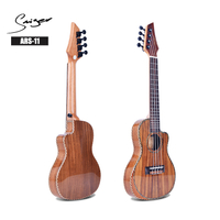 ARS-11 Koa Ukulele Solid Manipis na Katawan