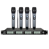 Propesyonal na 4 Channel UHF Wireless Microphone System na ibinebenta